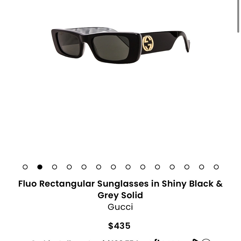 Gucci Fluo Rectangular Sunglassess - image 1